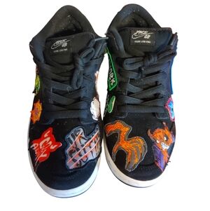 Nike SB Dunk Low Pro QS Neckface Patches Size 9.5 Mens